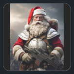Tweede Amendement Santa Funny Christmas Vierkante Sticker<br><div class="desc">Tweede Amendement Santa Funny Christmas</div>