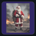 Tweede Amendement Santa Funny Christmas Vierkante Sticker<br><div class="desc">Tweede Amendement Santa Funny Christmas</div>