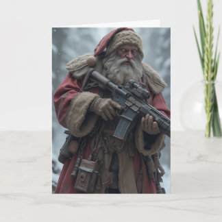 Tweede Amendement Santa Gepersonaliseerde Kerstmis Kaart