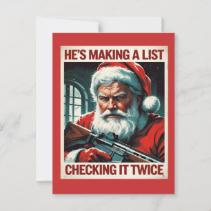 Tweede Amendement Sinterklaas Kaart Kerstmis voo