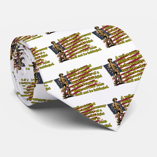 Tweede amendement stropdas (Opgerold)