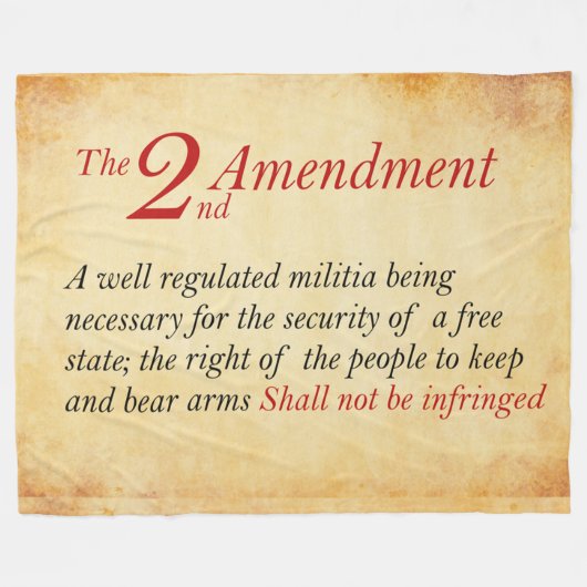 TWEEDE AMENDEMENT, TE OUD OM TE VECHTEN, TE TROTS FLEECE DEKEN (Voorkant (Horizontaal))