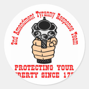 Tweede amendement ter bescherming van de vrijheid  ronde sticker
