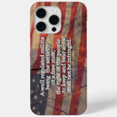 Tweede Amendement Typografie Landelijke Amerikaans Case-Mate iPhone Case (Achterkant)