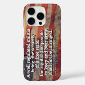 Tweede Amendement Typografie Landelijke Amerikaans Case-Mate iPhone Case (Achterkant)