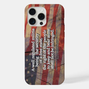Tweede Amendement Typografie Landelijke Amerikaans iPhone 15 Pro Max Case