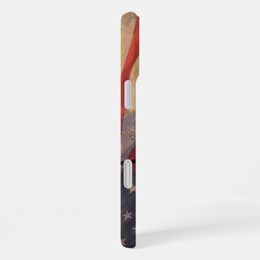 Tweede amendement Typografie Rustic US Flag iPhone Hoesje (Rechterkant)