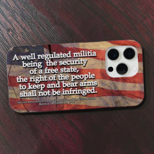 Tweede amendement typografie rustieke Amerikaanse Case-Mate iPhone Case