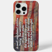 Tweede amendement typografie rustieke Amerikaanse Case-Mate iPhone Case (Achterkant)