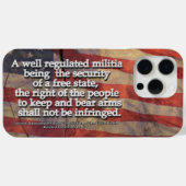 Tweede amendement typografie rustieke Amerikaanse Case-Mate iPhone Case (Achterkant (horizontaal))