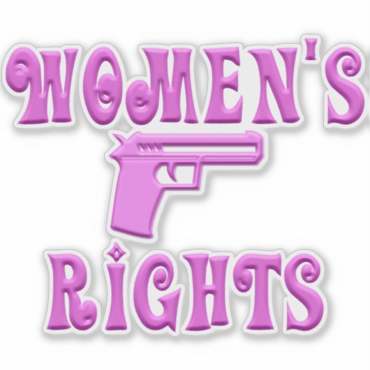 Tweede amendement van de vrouwenrechten sticker (Voorkant)