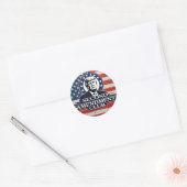 tweede amendement van Trump Ronde Sticker (Envelop)