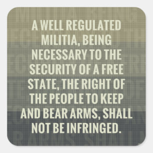 Tweede amendement vierkante sticker