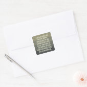 Tweede amendement vierkante sticker (Envelop)
