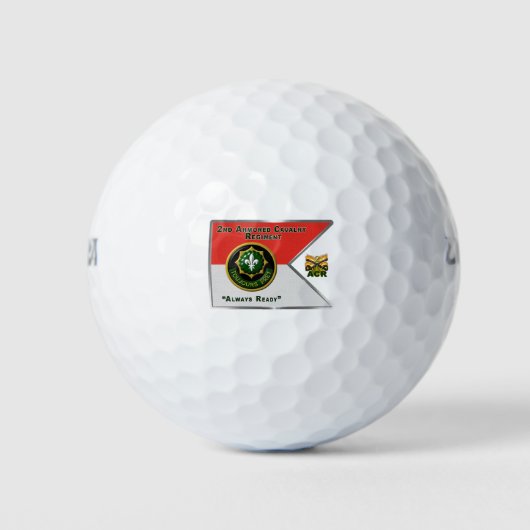 Tweede Armored Cavalry Regiment Guidon Golfballen (Voorkant)