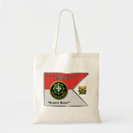 Tweede Armored Cavalry Regiment Guidon Tote Bag (Voorkant)