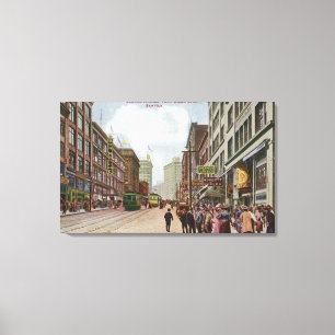 Tweede Avenue Uitzicht van Union Street Canvas Afdruk