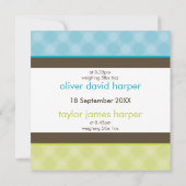 TWEEDE BABY-AANKONDIGING : harmonie 3SQ Kaart (Achterkant)