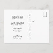 Tweede Baby Foto dank je Script Geboorte Aankondigingskaart (Achterkant)