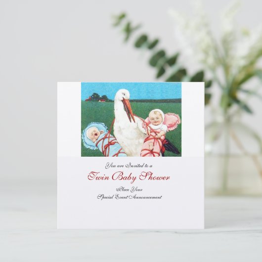 TWEEDE BABY SHOWER STOREN, goud metaalpapier Kaart (Staand voorkant)