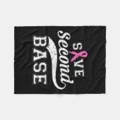 Tweede basis roze lint borstkanker bewustzijn fleece deken (Voorkant (Horizontaal))