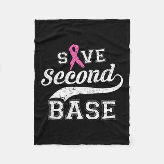 Tweede basis roze lint borstkanker bewustzijn fleece deken (Voorkant)