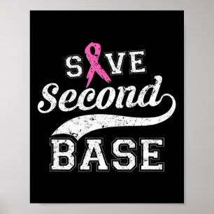 Tweede basis roze lint borstkanker bewustzijn poster
