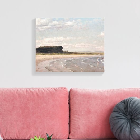 Tweede Beach Newport van Worthington Whittredge Canvas Afdruk (Insitu (Woonkamer))
