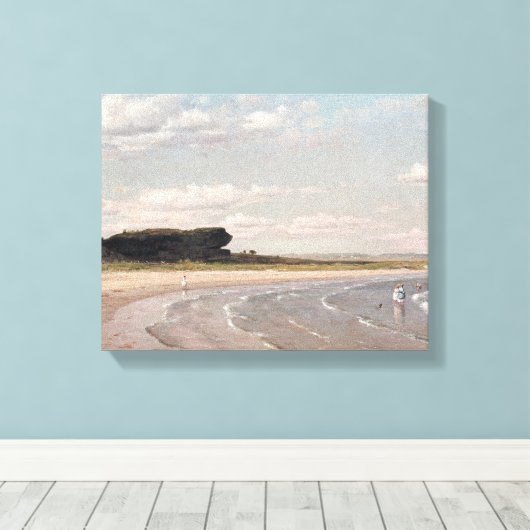 Tweede Beach Newport van Worthington Whittredge Canvas Afdruk (Insitu (Houten vloer))