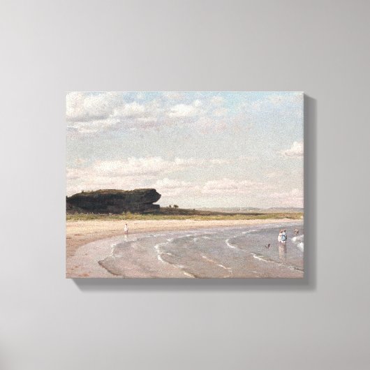 Tweede Beach Newport van Worthington Whittredge Canvas Afdruk (Voorkant)