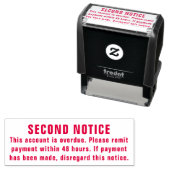 Tweede bericht te laat geleverde clientkantoor  zelfinktende stempel (In situ)