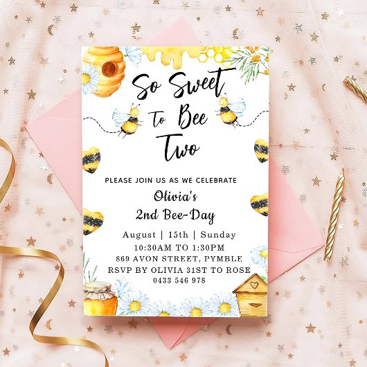 Tweede Bij-dag Zo Zoet Om Twee Bij Te Zijn Kaart