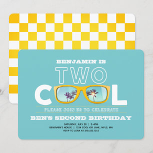 TWEEDE BIRTHDAAG VAN DE Kool-vogeluitnodiging Kaart