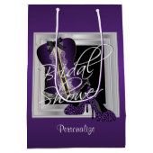 Tweede Bruidsmeisjesfeest met lingerie | Paars Medium Cadeauzakje (Achterkant)