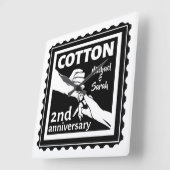 Tweede bruiloft met handen vierkante klok (Hoek)