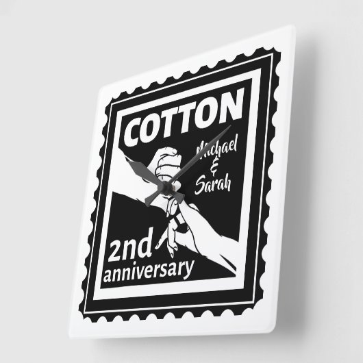 Tweede bruiloft met handen vierkante klok (Hoek)