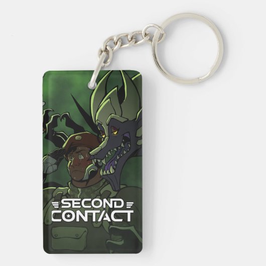 Tweede Contact Hoesje Kunst Acryl Sleutelhanger (achterkant)