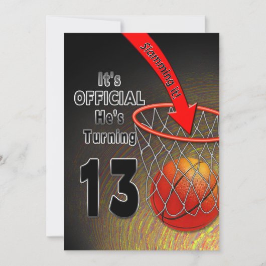 TWEEDE DAG - BASKETBALL - 13E INVITATIE KAART (Voorkant)