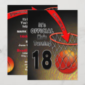 TWEEDE DAG - BASKETBALL - 18E INVITATIE KAART (Voorkant / Achterkant)