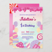 TWEEDE DAG ÉÉN JAAR PINK EN SNOEP SCHAKELAAR KAART (Voorkant / Achterkant)