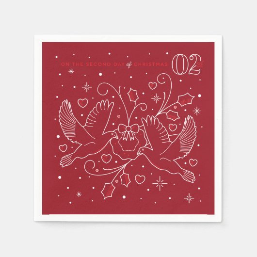 Tweede dag van het kerstfeest Papieren servetten (Voorkant)