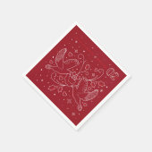 Tweede dag van het kerstfeest Papieren servetten (Hoek)