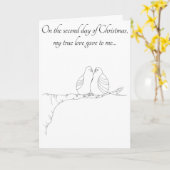 Tweede Dag van Kerstkaart Kaart (Gele Bloem)