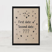 Tweede date? Leuk daten Kaart (Voorkant)