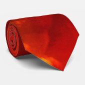 TWEEDE DRAGONS/GOLD-CELTISCHE KENNIS, Rode Brandwo Stropdas (Opgerold)
