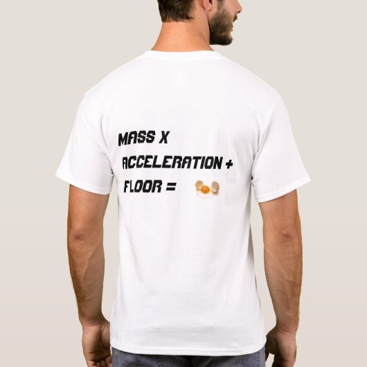 Tweede Eienwet van Newton T-shirt (Achterkant)