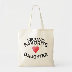 Tweede favoriete dochter grappige zus daddy's girl tote bag