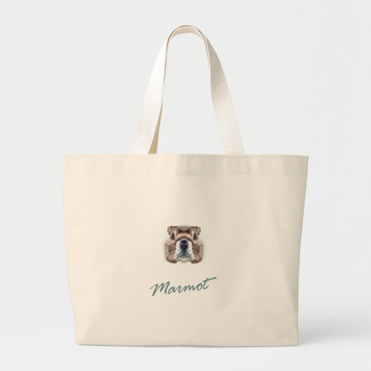 Tweede februari - Marmot Day Grote Tote Bag (Voorkant)