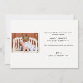 Tweede geboorte baby Aankondiging Foto Hartelijk d (Achterkant)