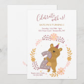 Tweede geboortedag Beer Kaart (Voorkant / Achterkant)